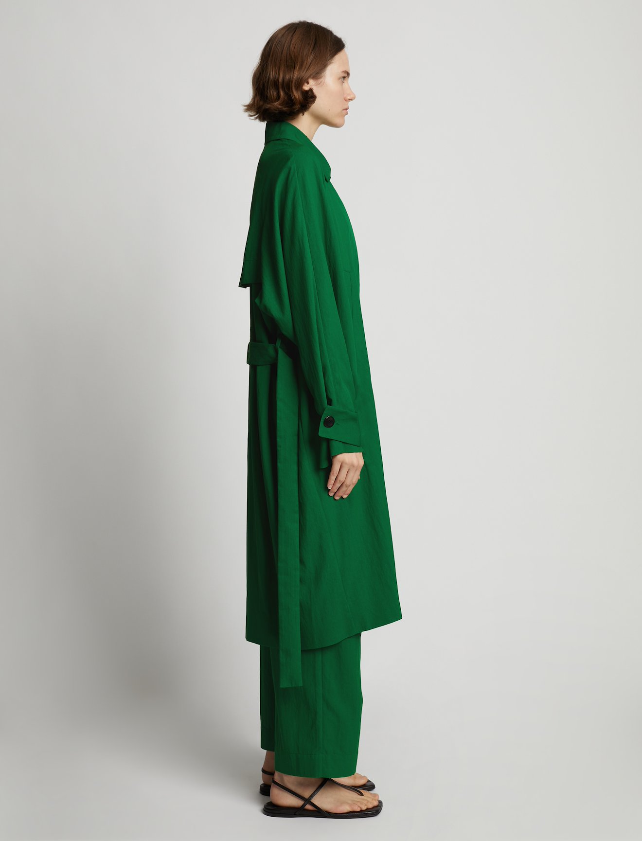 Drapey Suiting Trench Coat #1