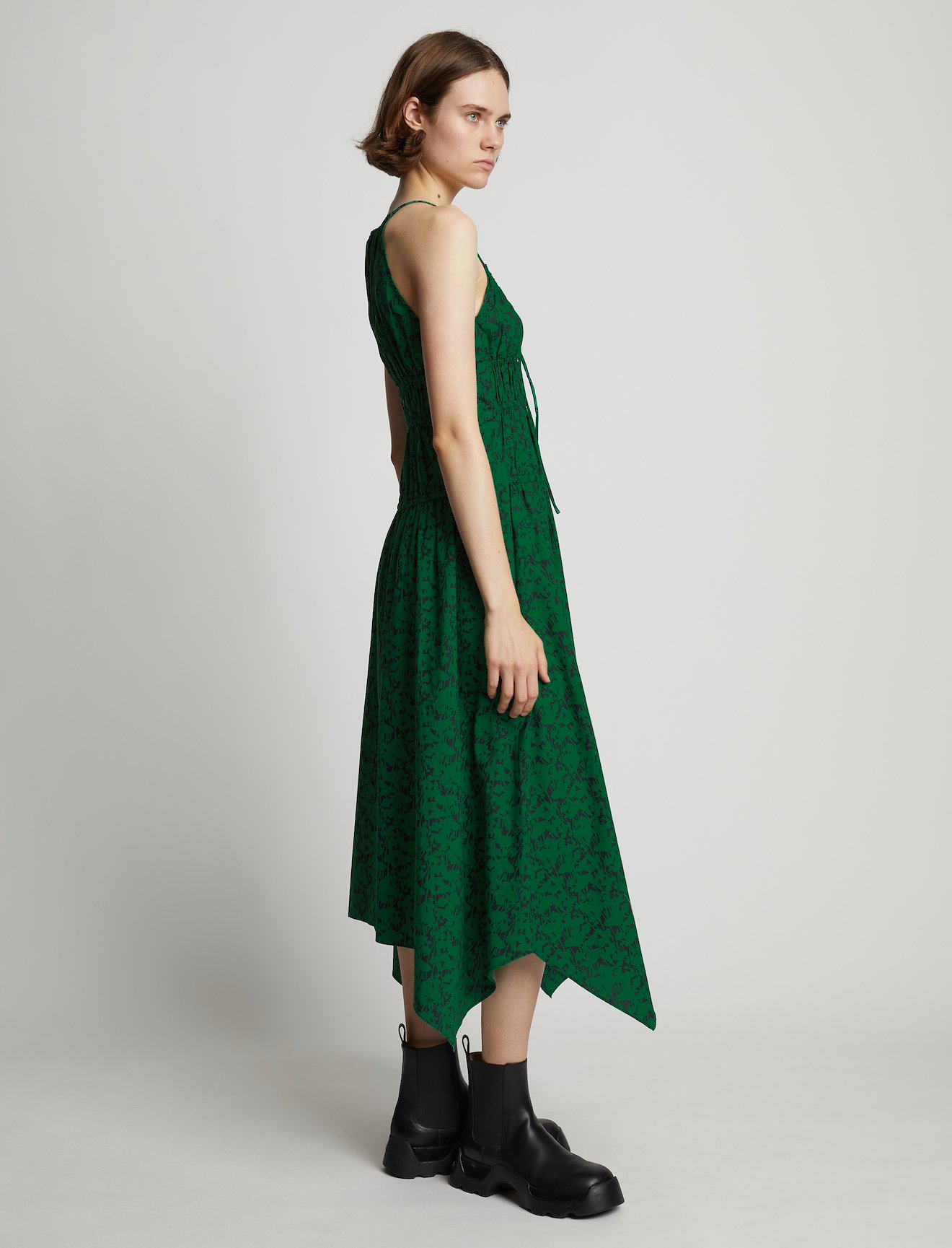Floral Poplin Ruched Dress #1