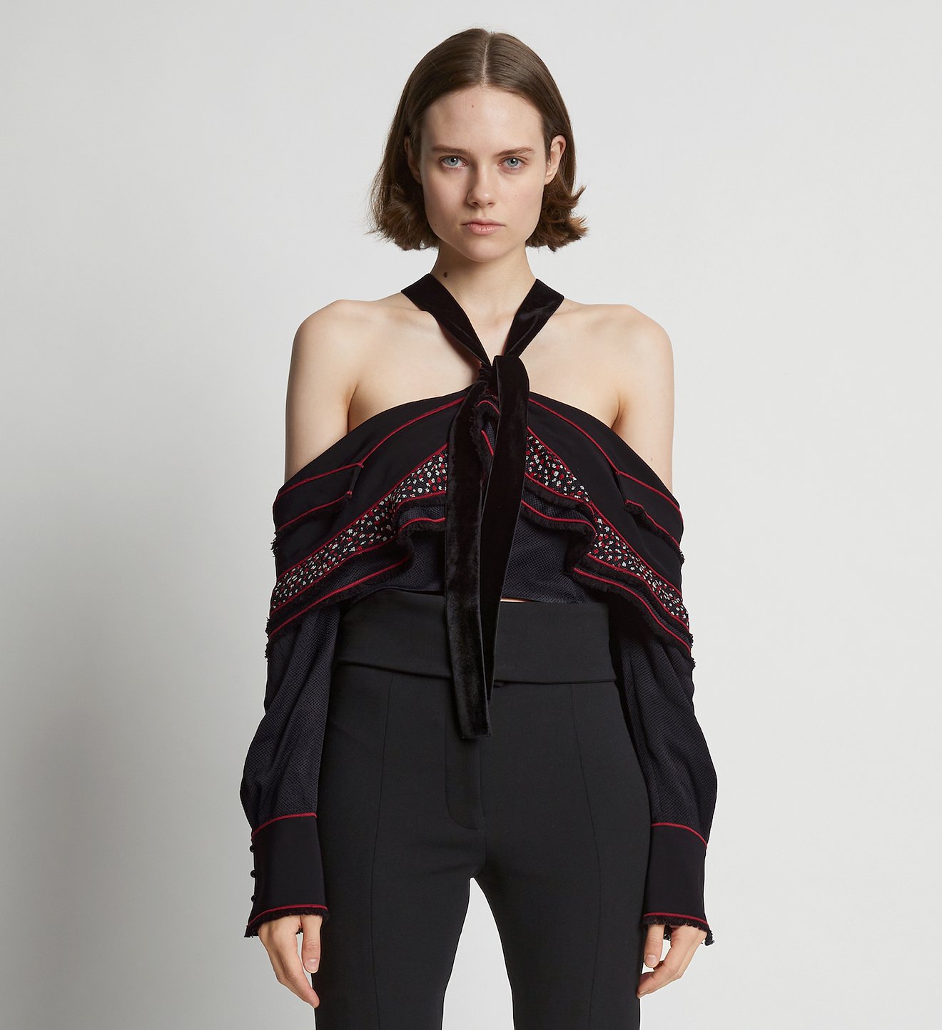 Textured Viscose Crepe Top