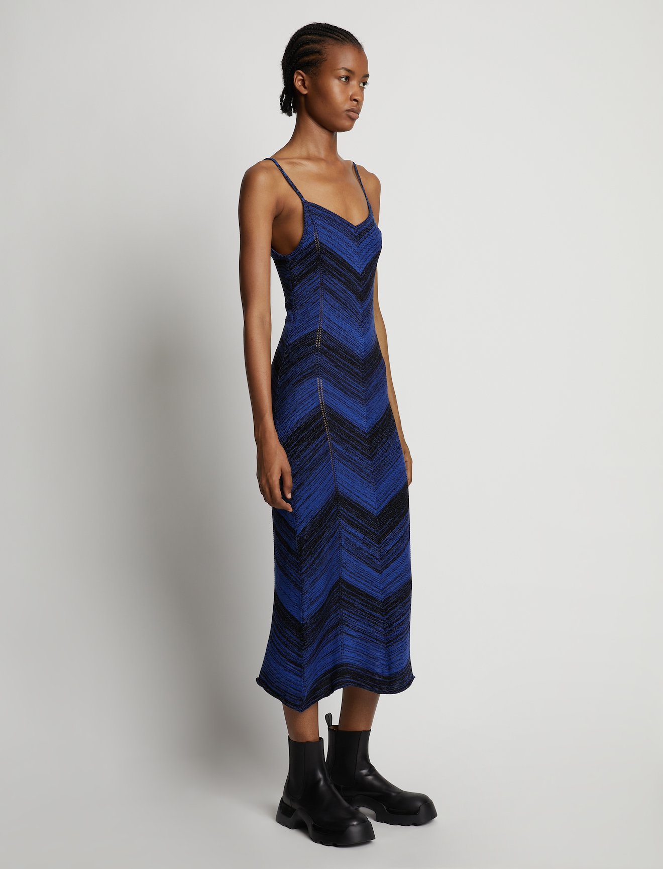 Marled Stripe Knit Maxi Dress #1