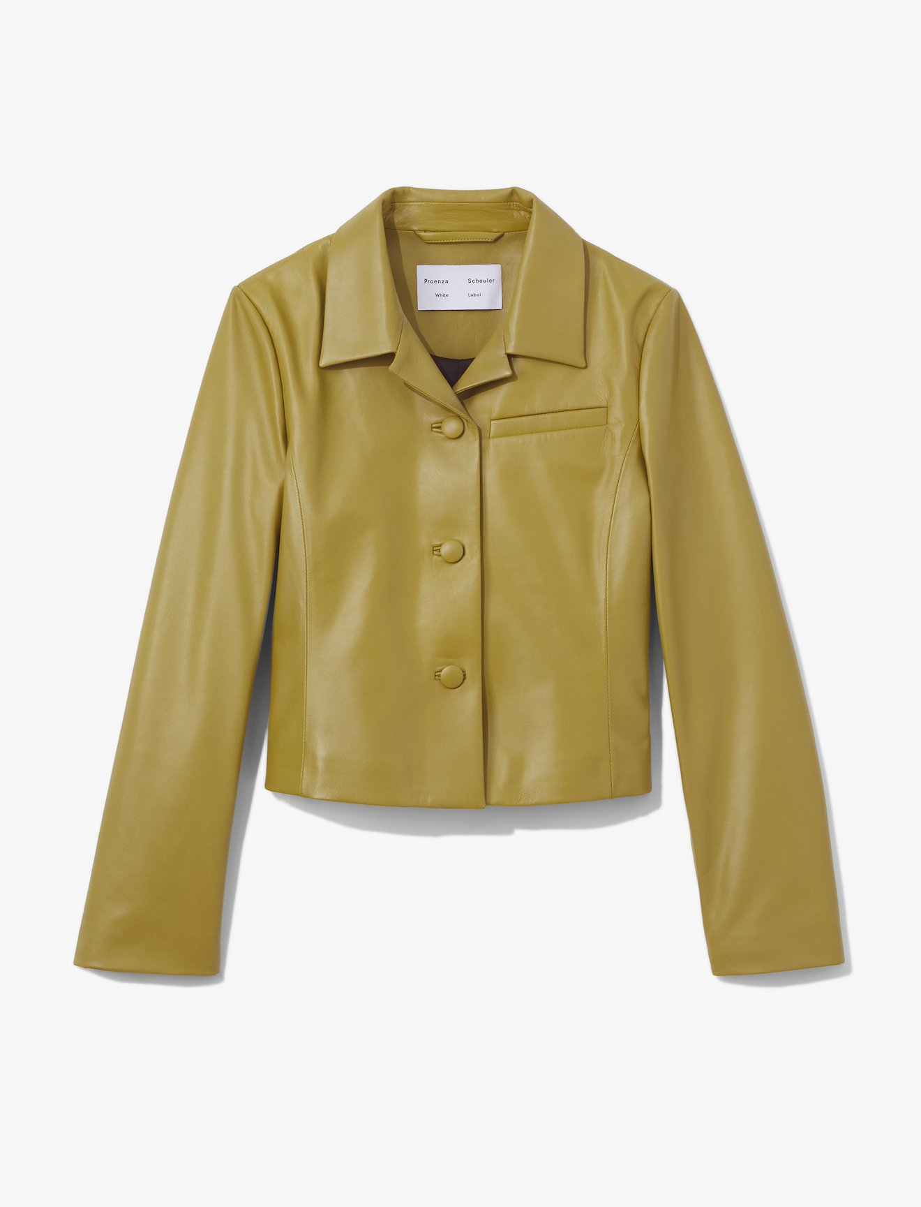 Cropped Leather Blazer #5