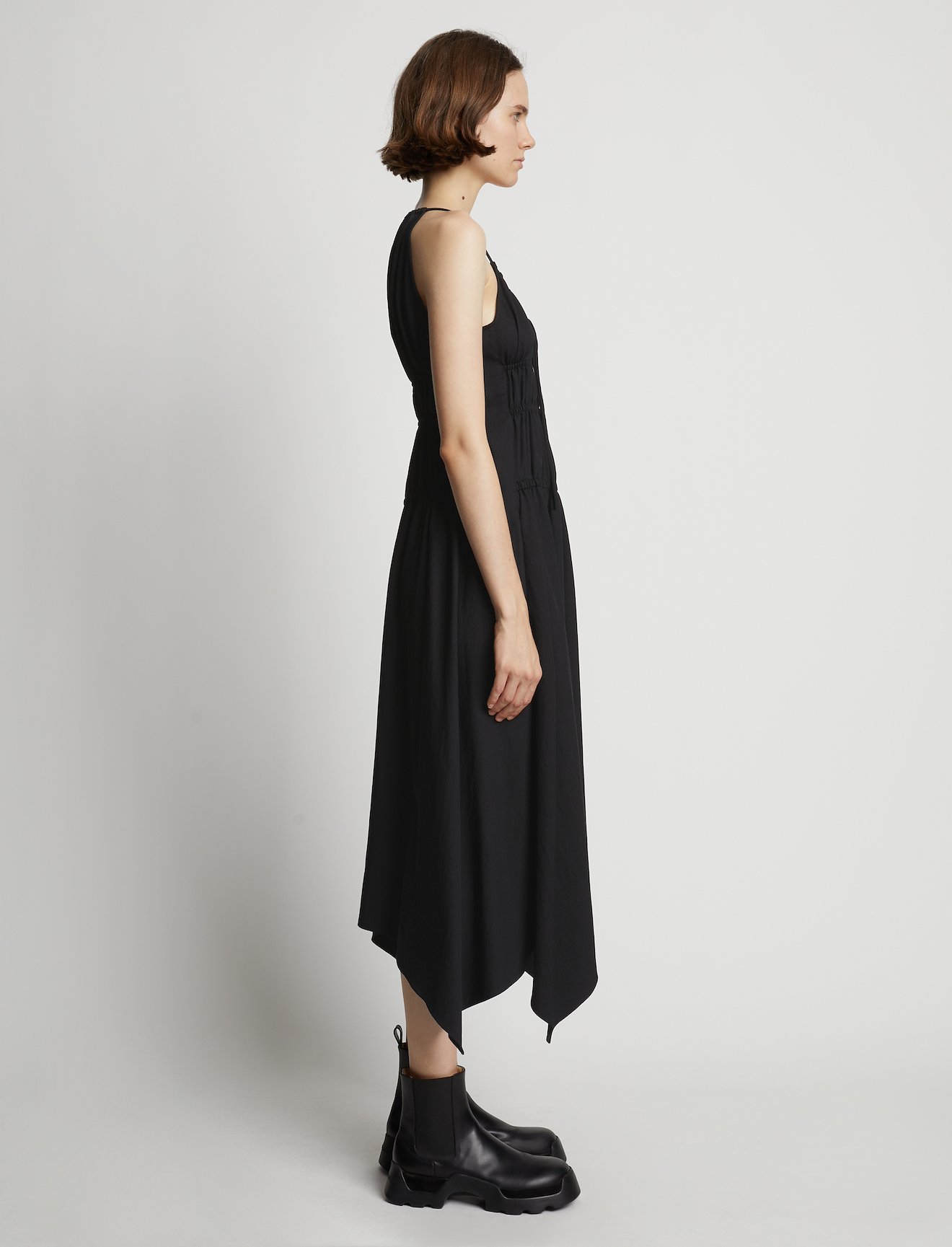 Drapey Suiting Ruched Dress #1