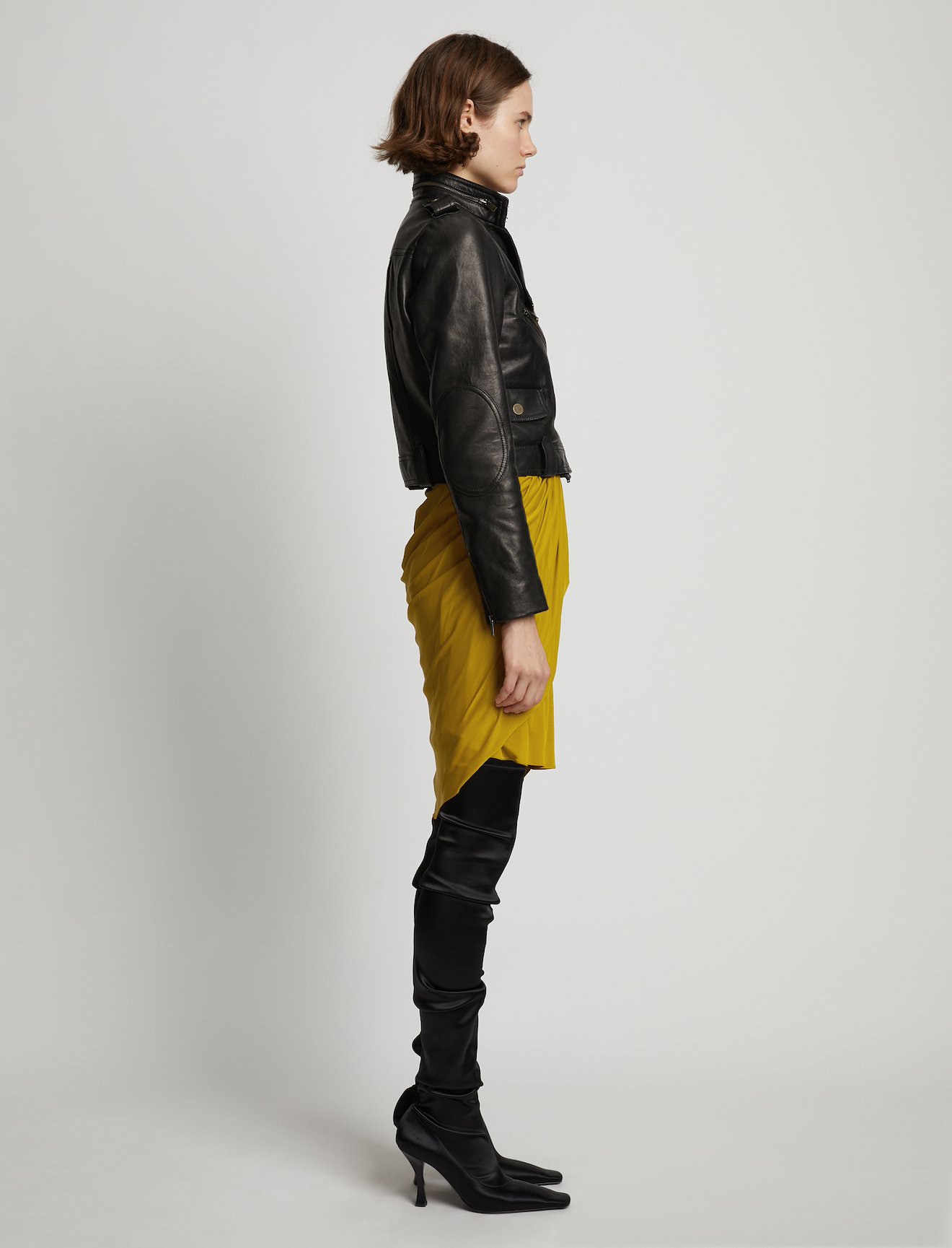 Jersey pleated mini skirt #1