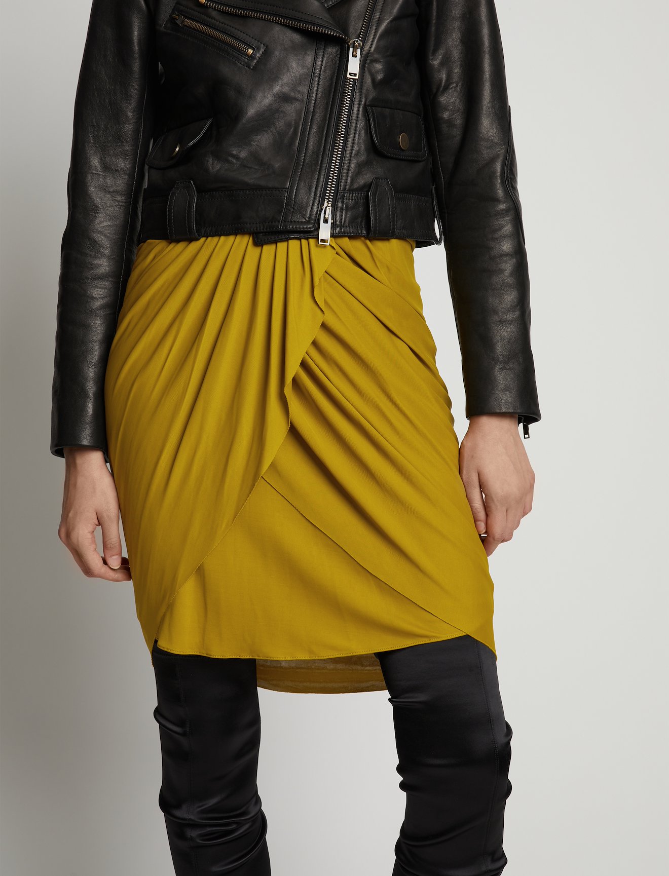 Jersey pleated mini skirt #3