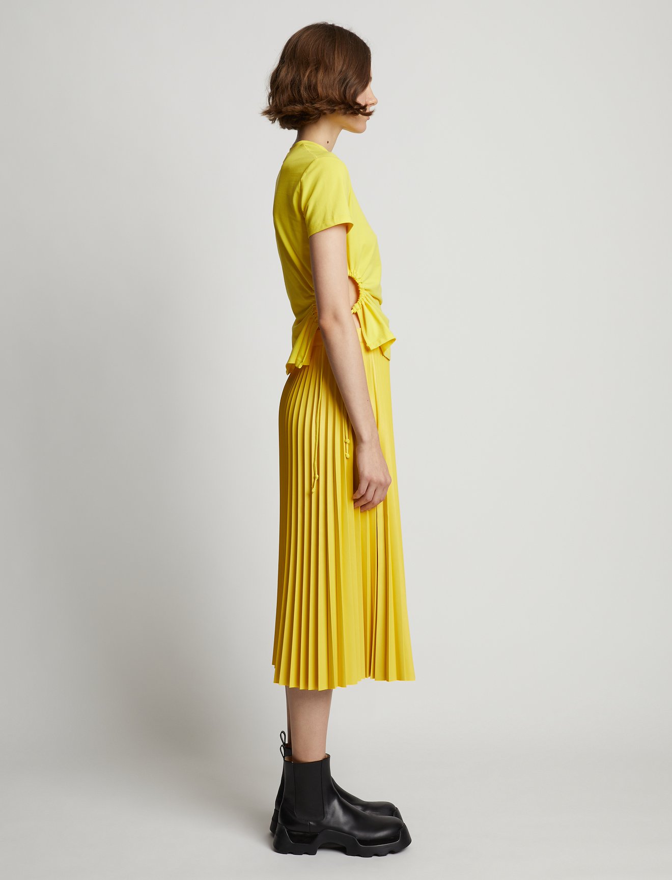 Faux Leather Pleated Skirt #1