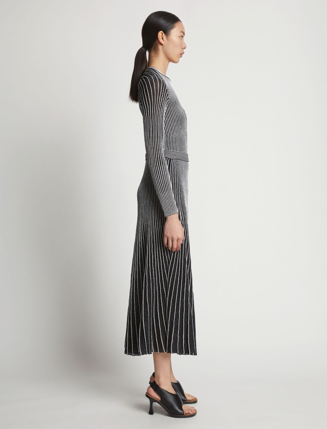 metallic knit skirt