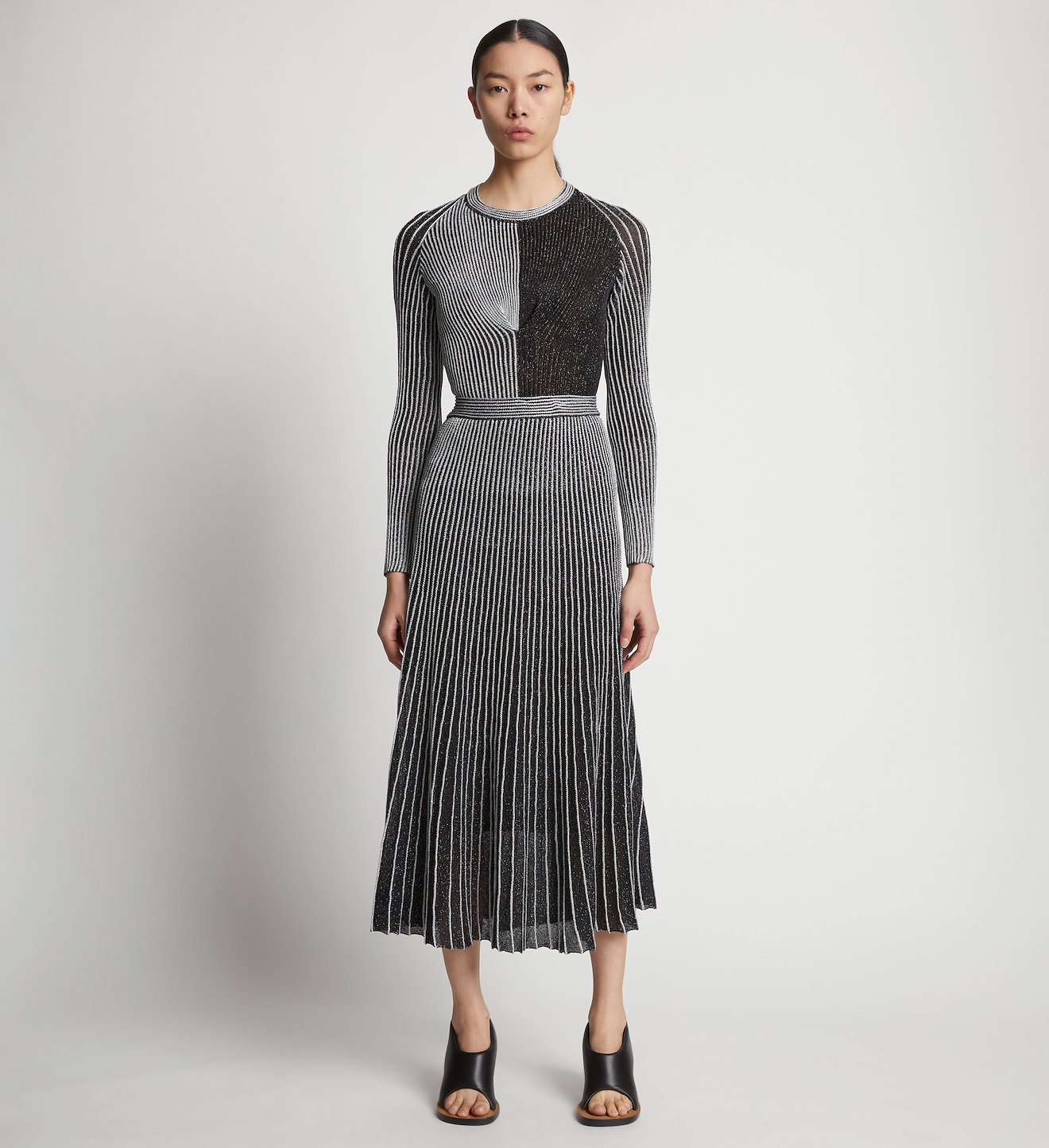 Metallic Rib Knit Skirt