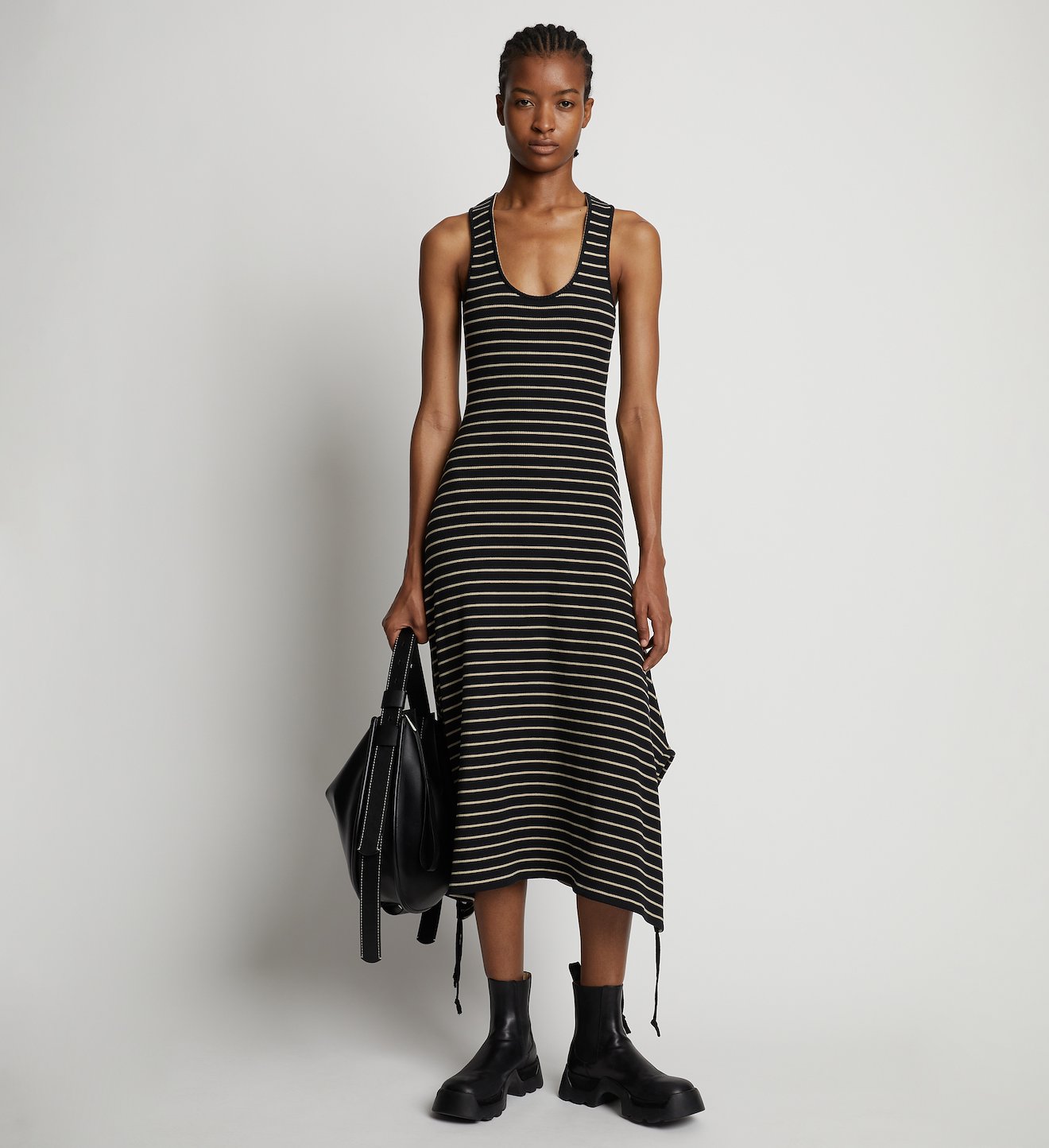 Stripe Rib Sleeveless Dress