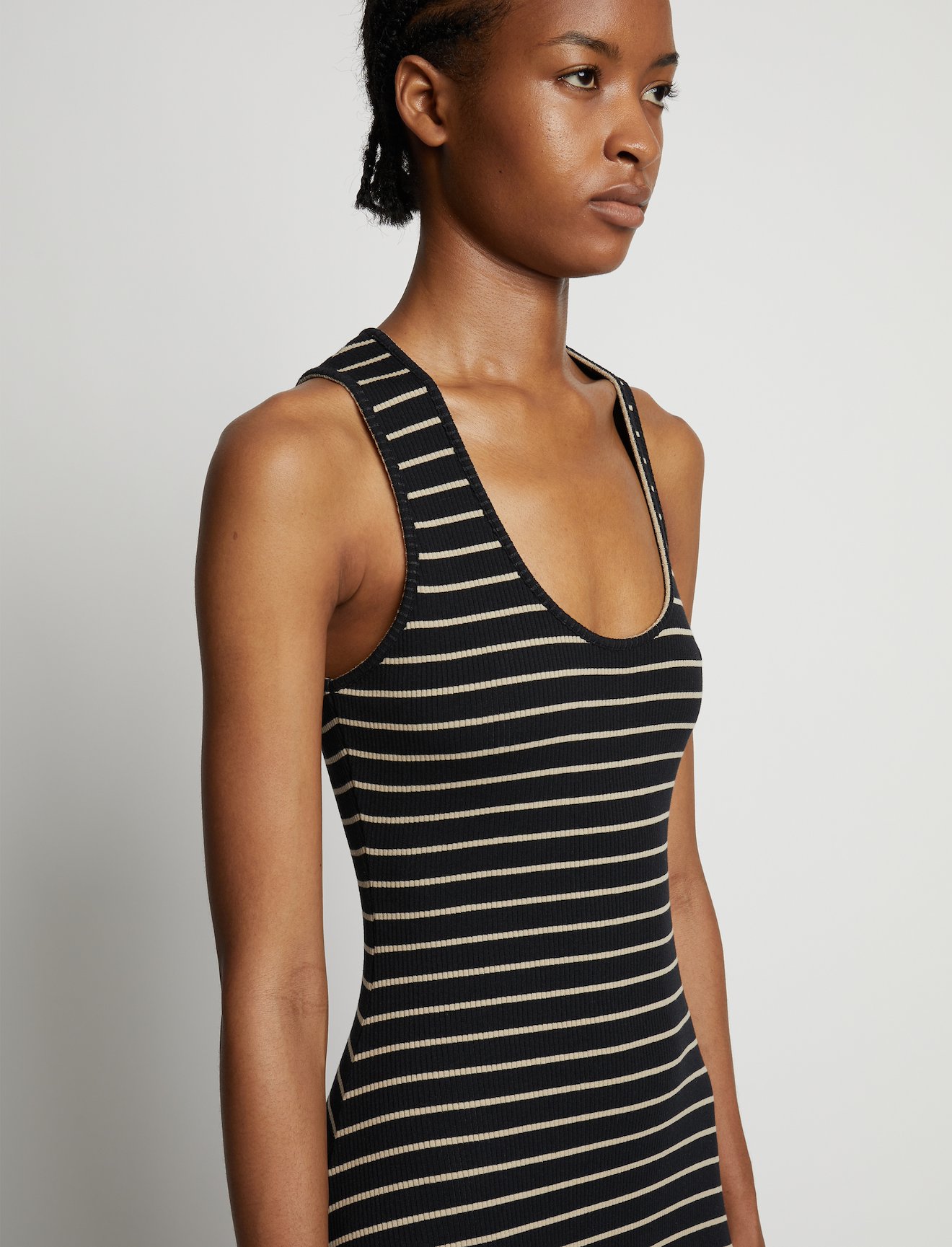 Stripe Rib Sleeveless Dress #3