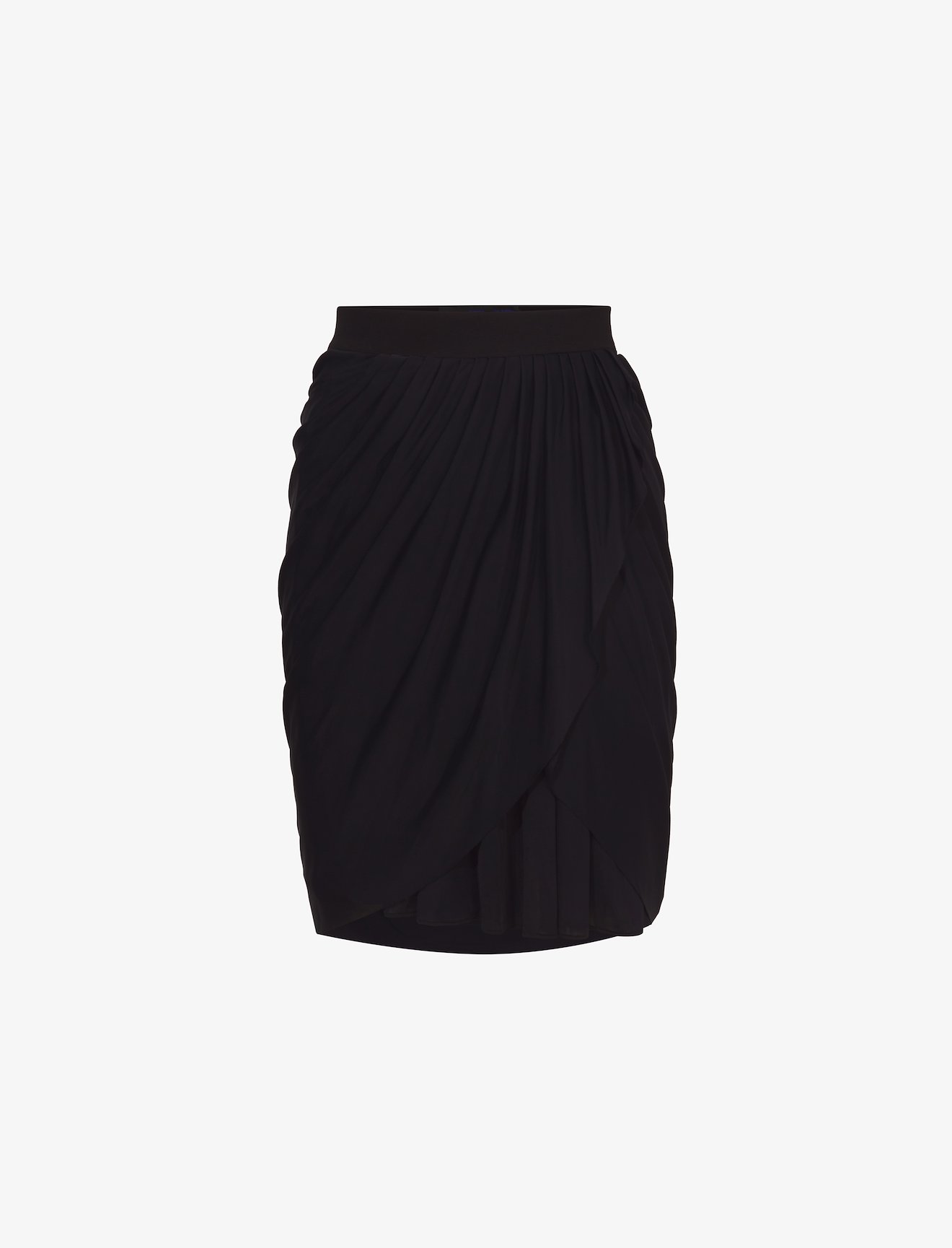 Pleated Jersey Mini Skirt in black | Proenza Schouler