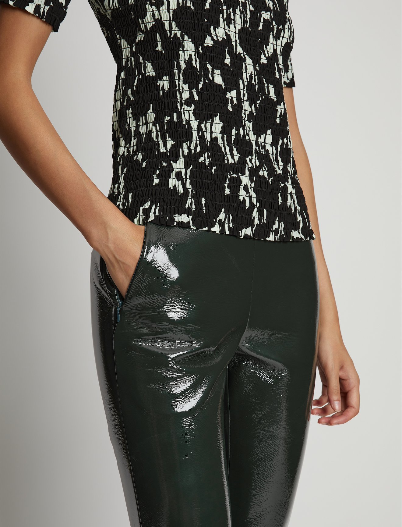 Vinyl Cropped Pants #3