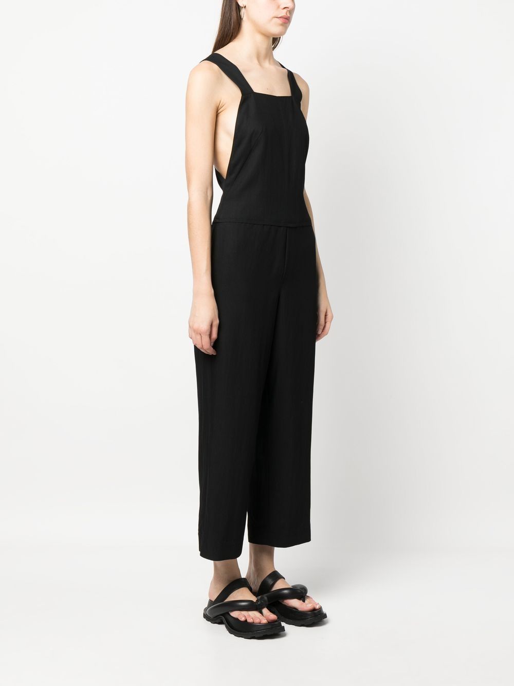 Proenza Schouler White Label Side Slit T-shirt In Nero