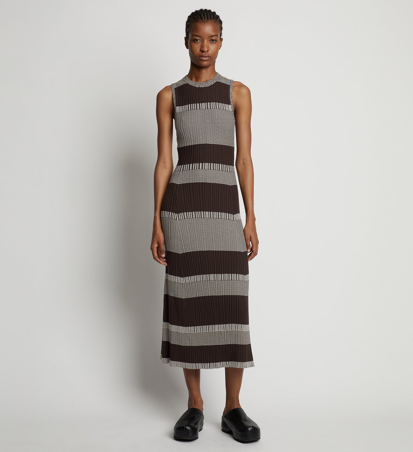 Mini Stripe Sleeveless Knit Dress