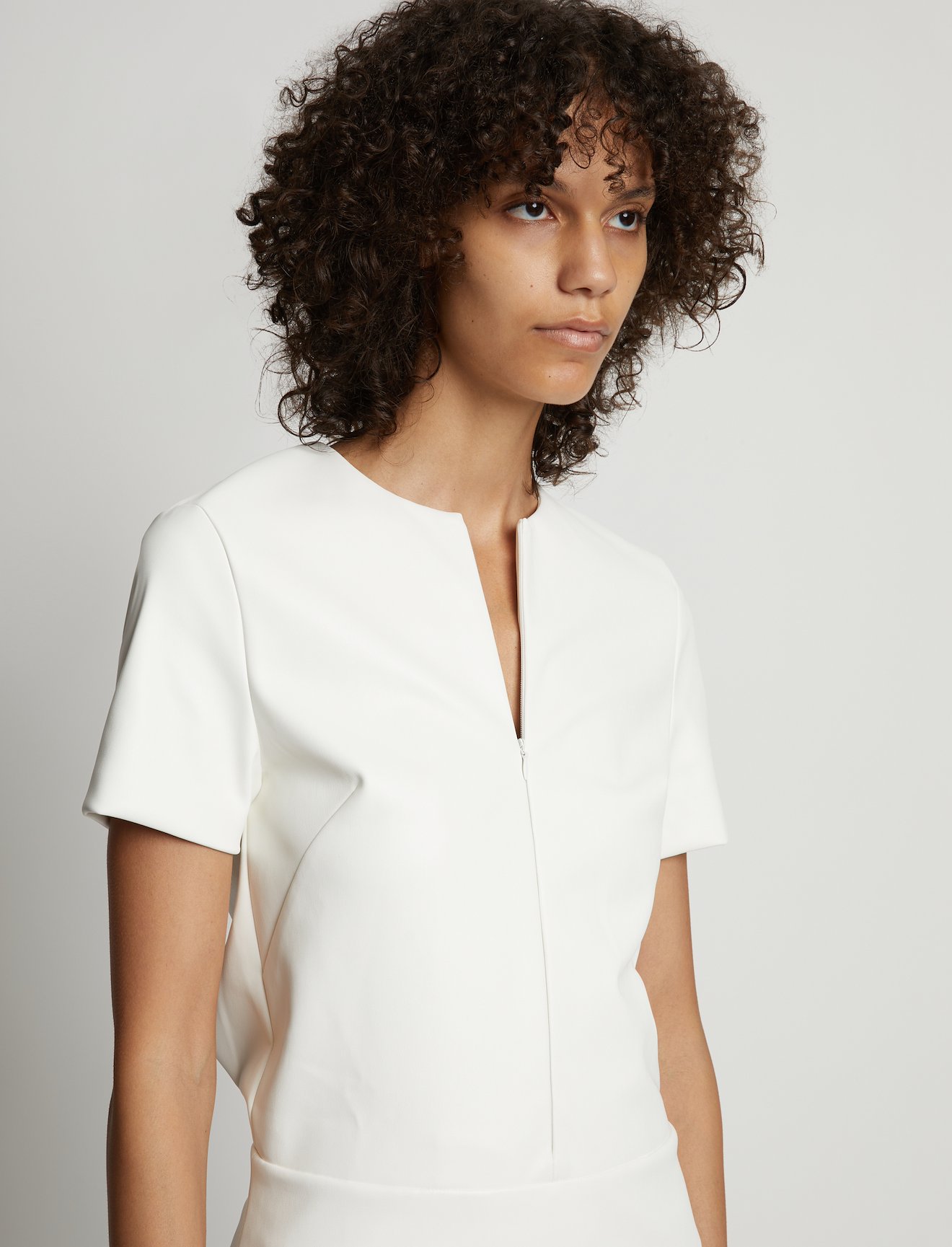 Faux Leather Ruffle Mini Dress #3