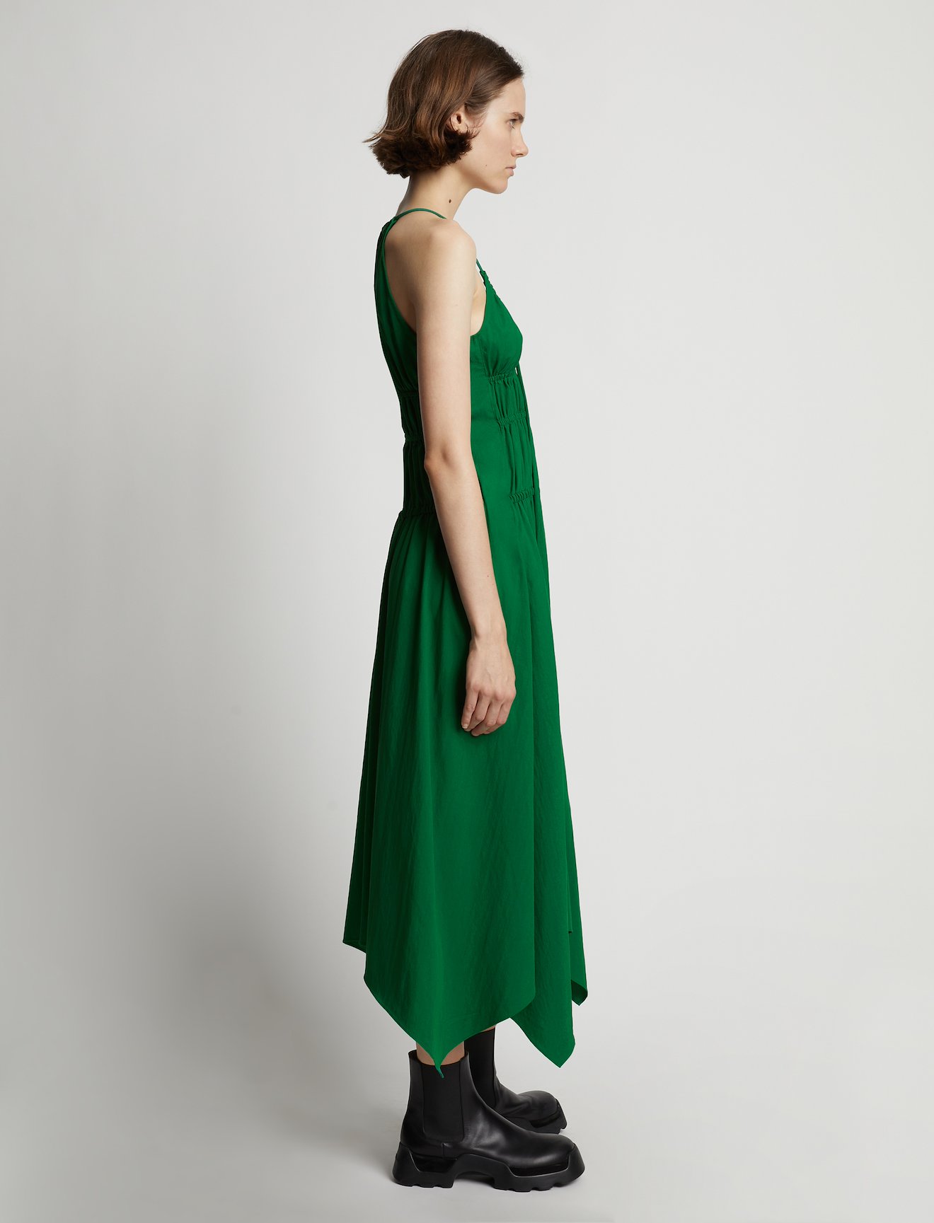 Drapey Suiting Ruched Dress #1