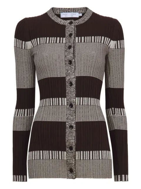 Proenza Schouler White Label striped rib-knit cardigan