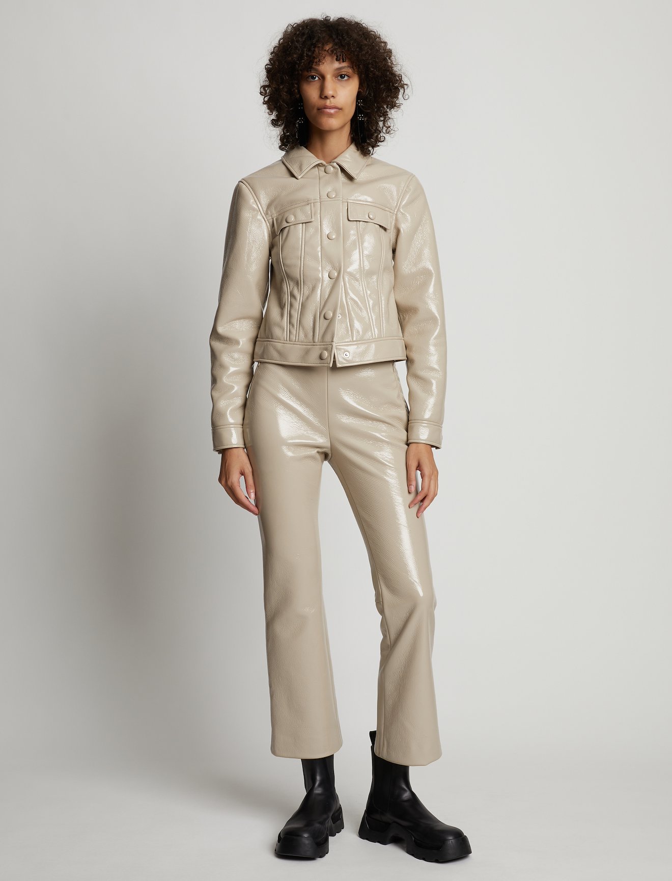 Vinyl Cropped Jacket #1