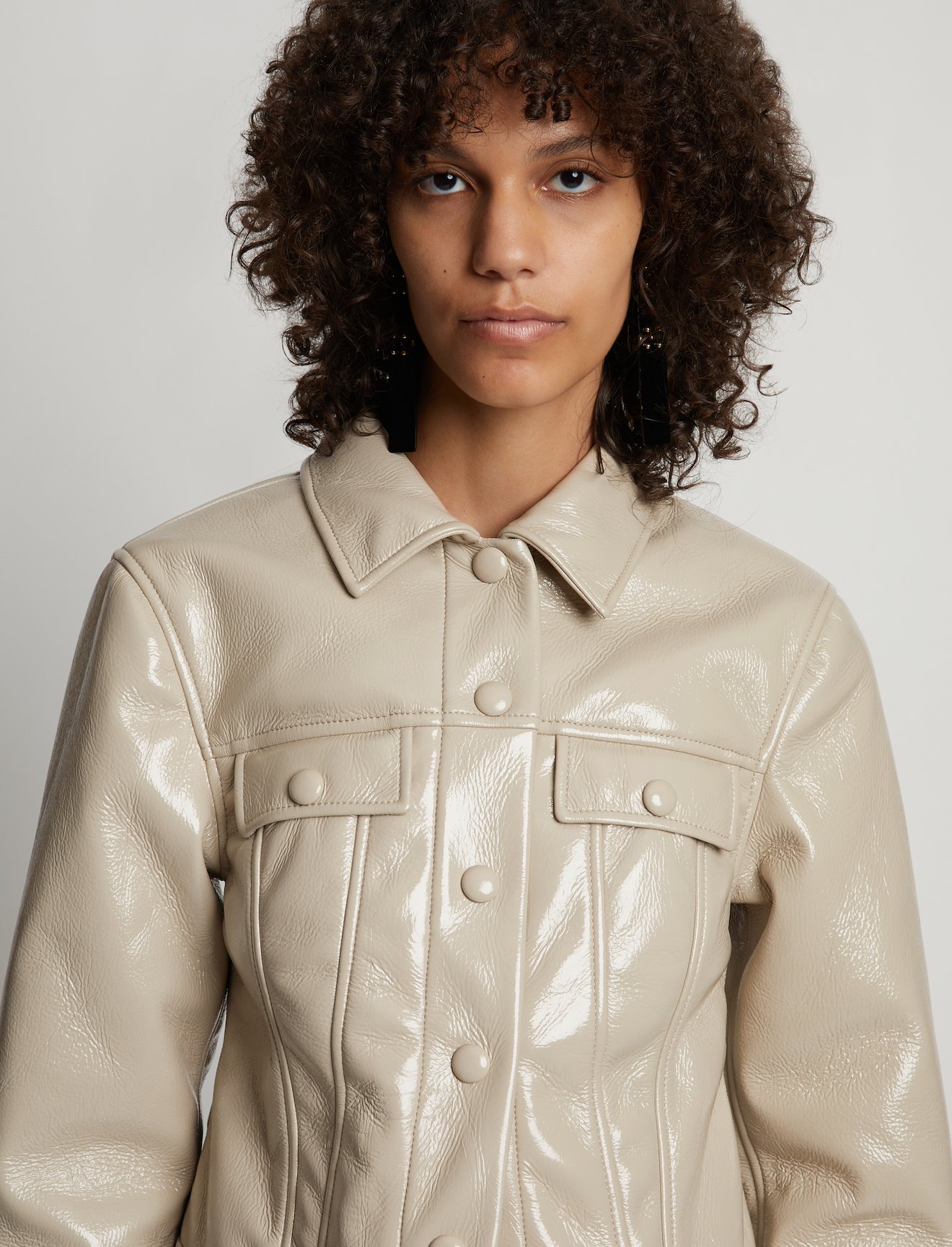 Vinyl Cropped Jacket #4