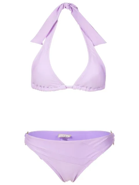 Amir Slama crochet-knit halterneck bikini