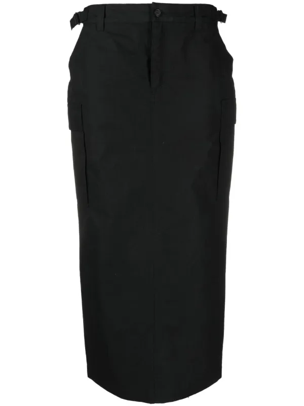 WARDROBE.NYC Striped Skirt in Black