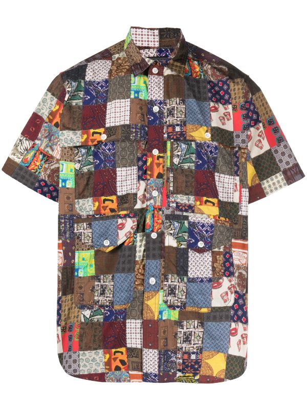 BEAMS PLUS Adventure patchwork-print Shirt - Farfetch