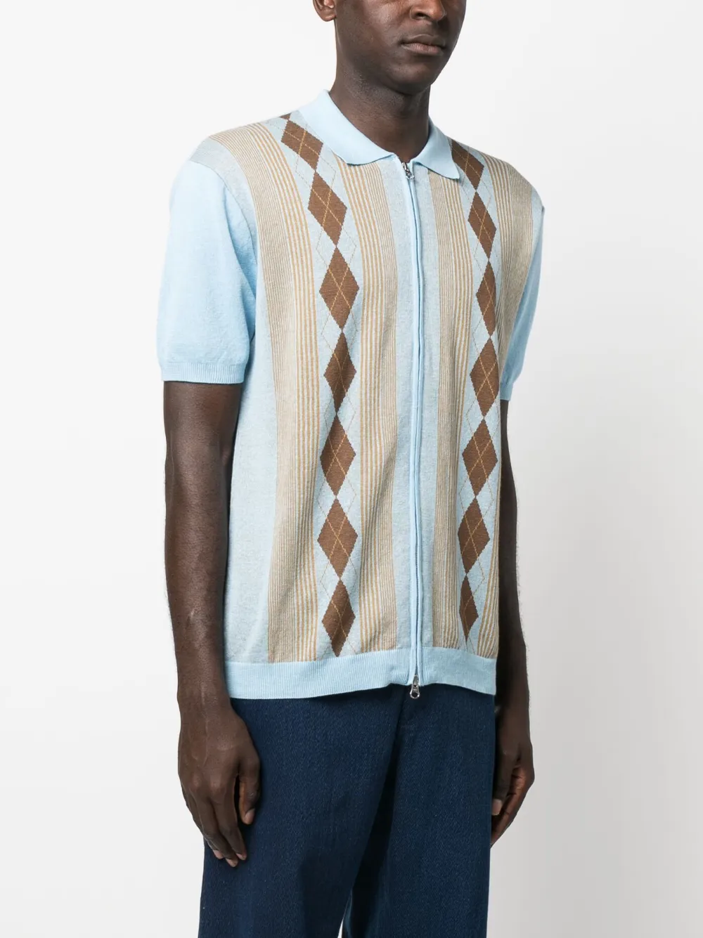 BEAMS PLUS zip-up Polo Shirt - Farfetch