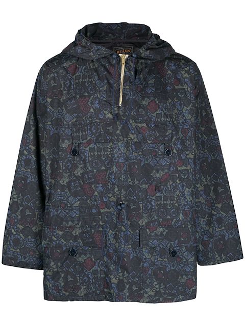 BEAMS PLUS graphic-pattern windbreaker