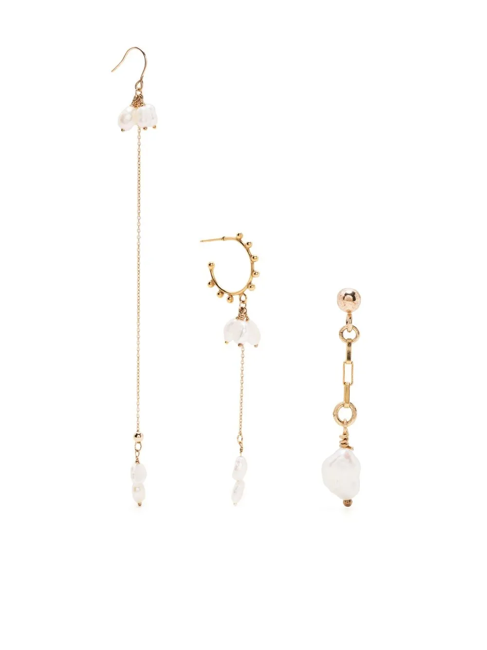 

Petite Grand Sabina mis-match earrings - Gold