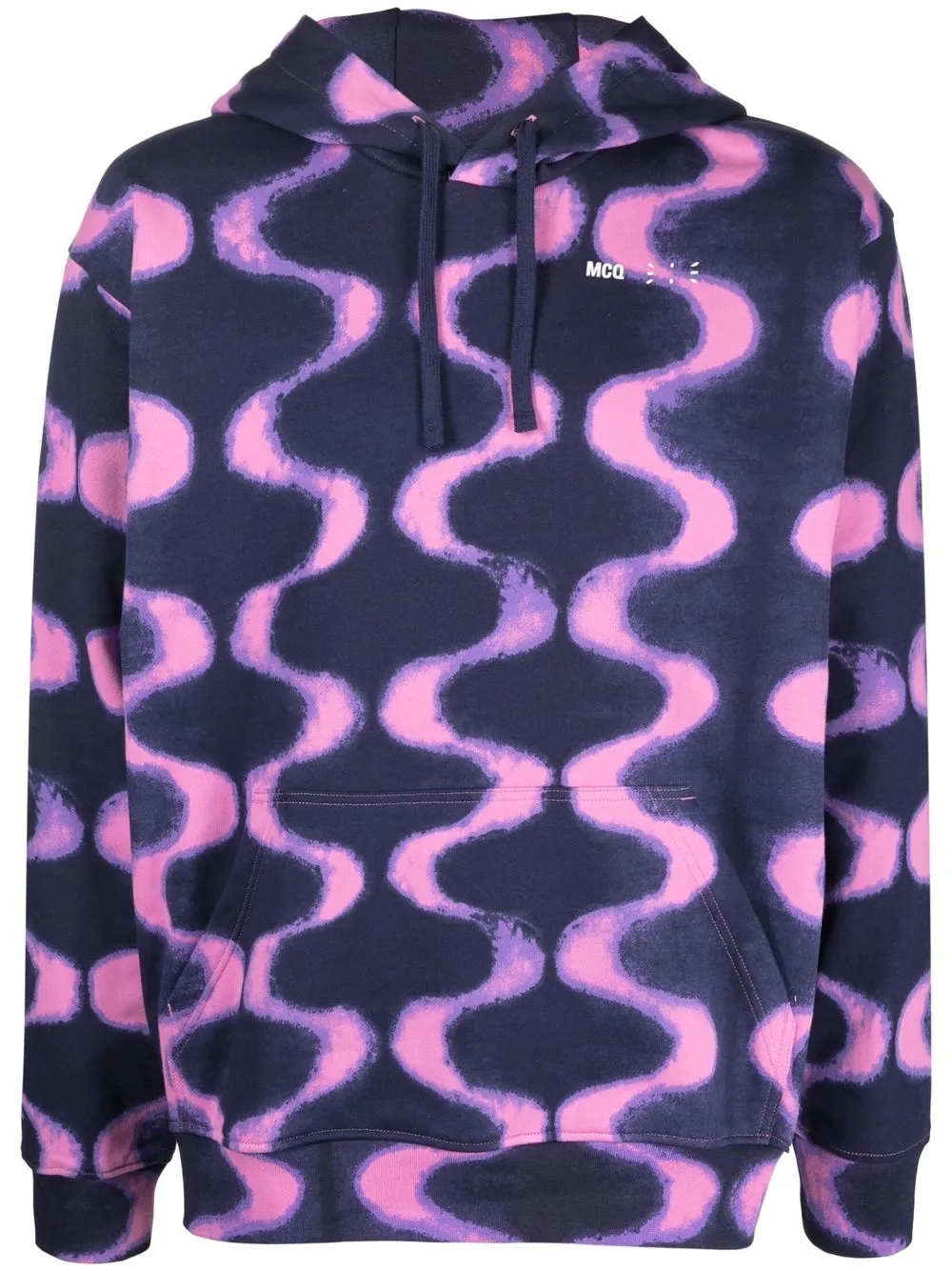 

MCQ hoodie con estampado abstracto - Azul