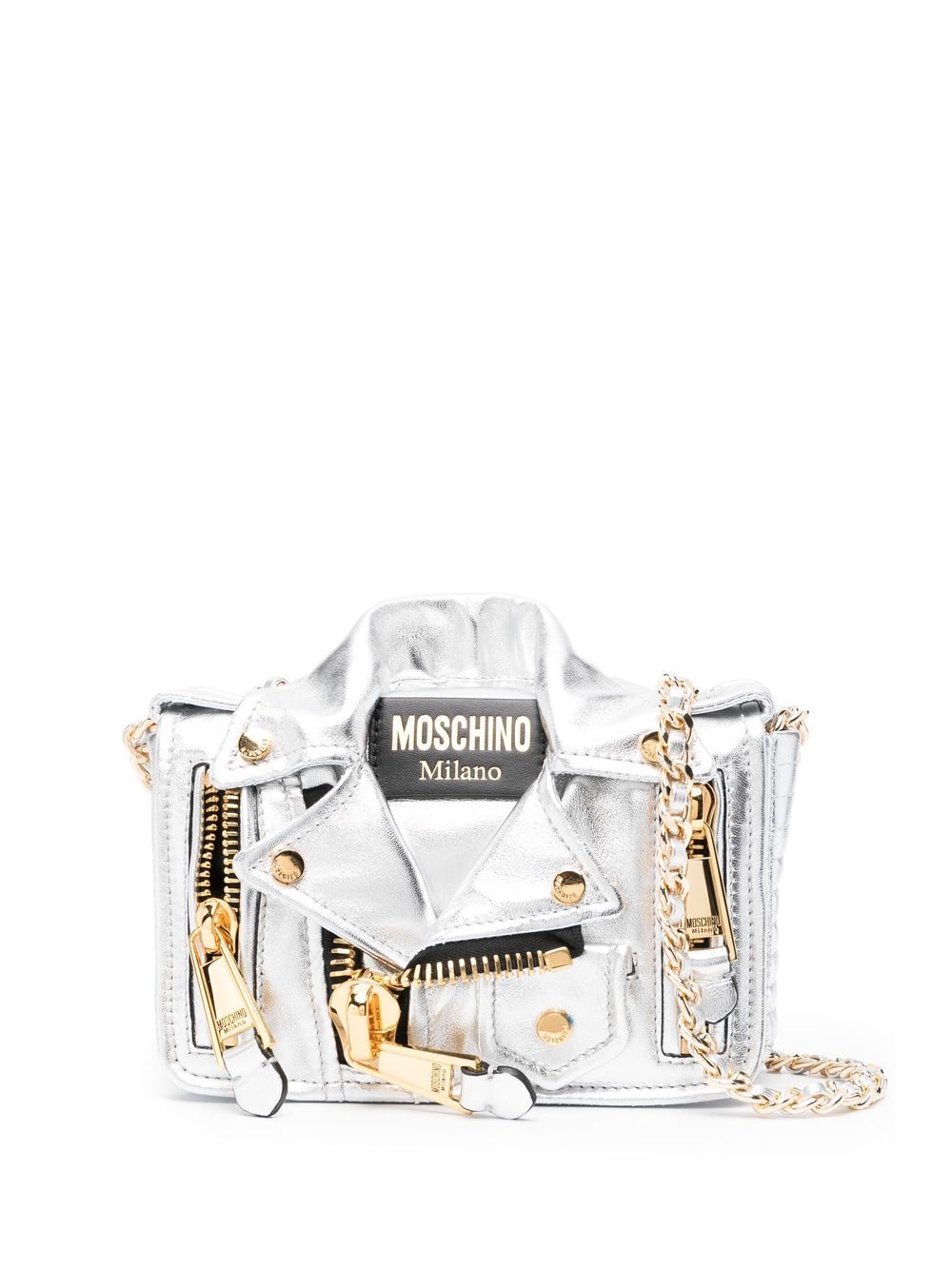 

Moschino biker crossbody bag - Silver