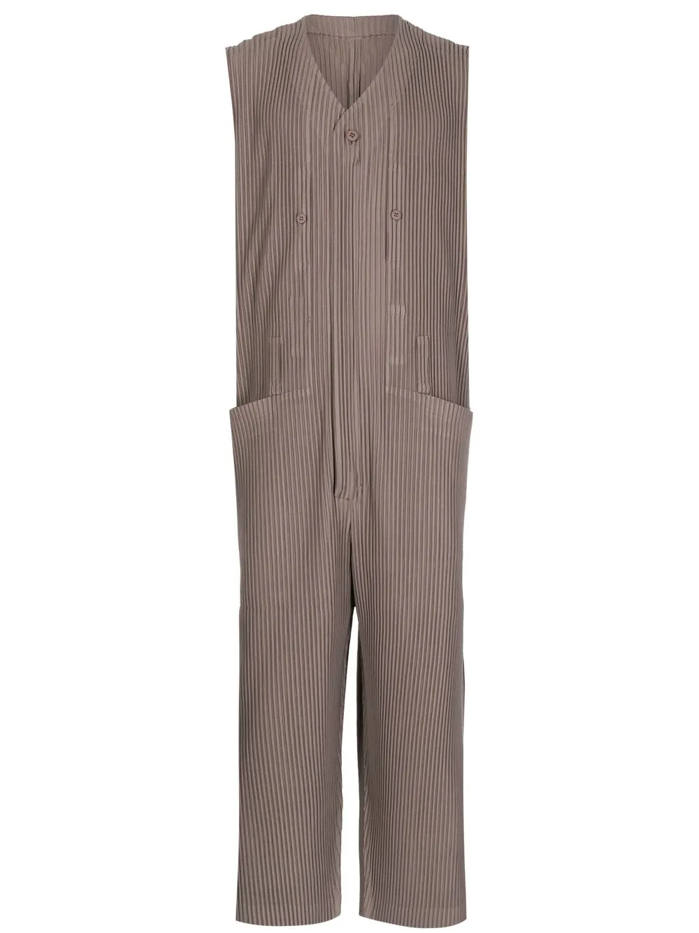 

Homme Plissé Issey Miyake jumpsuit sin mangas - Marrón