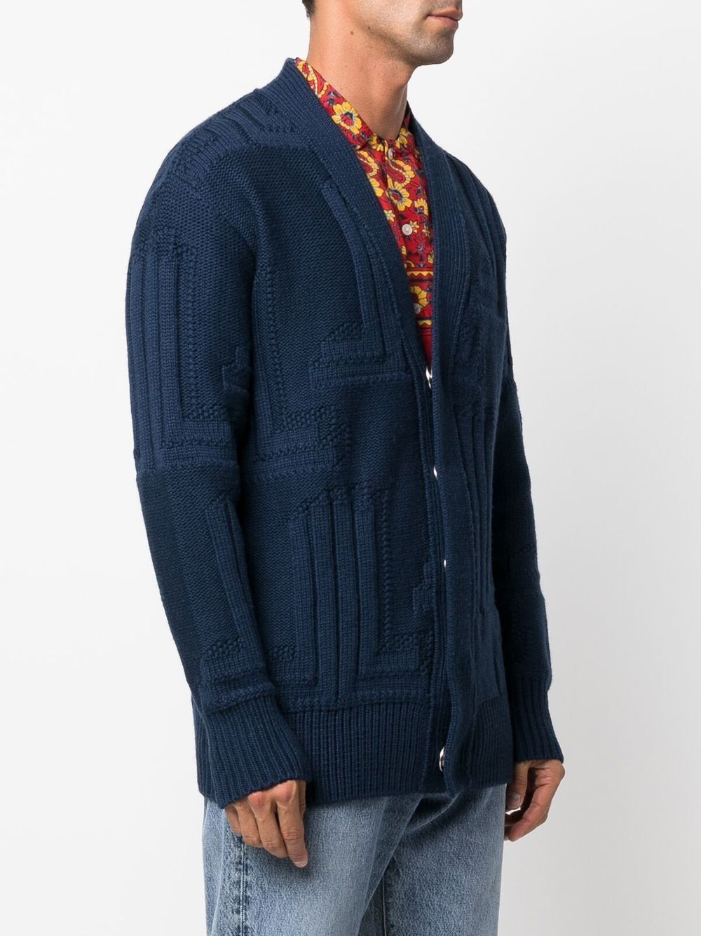 Lanvin concealed-button knitted cardigan Men