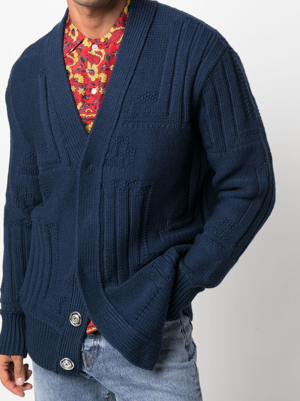 Lanvin concealed-button knitted cardigan Men