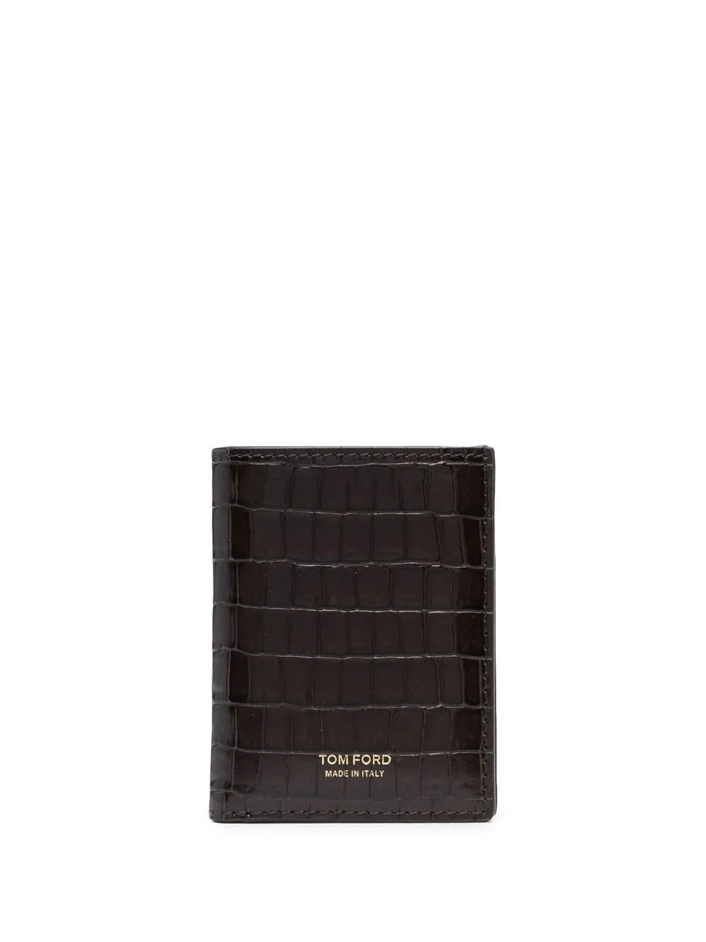 

TOM FORD croc-effect cardholder - Brown