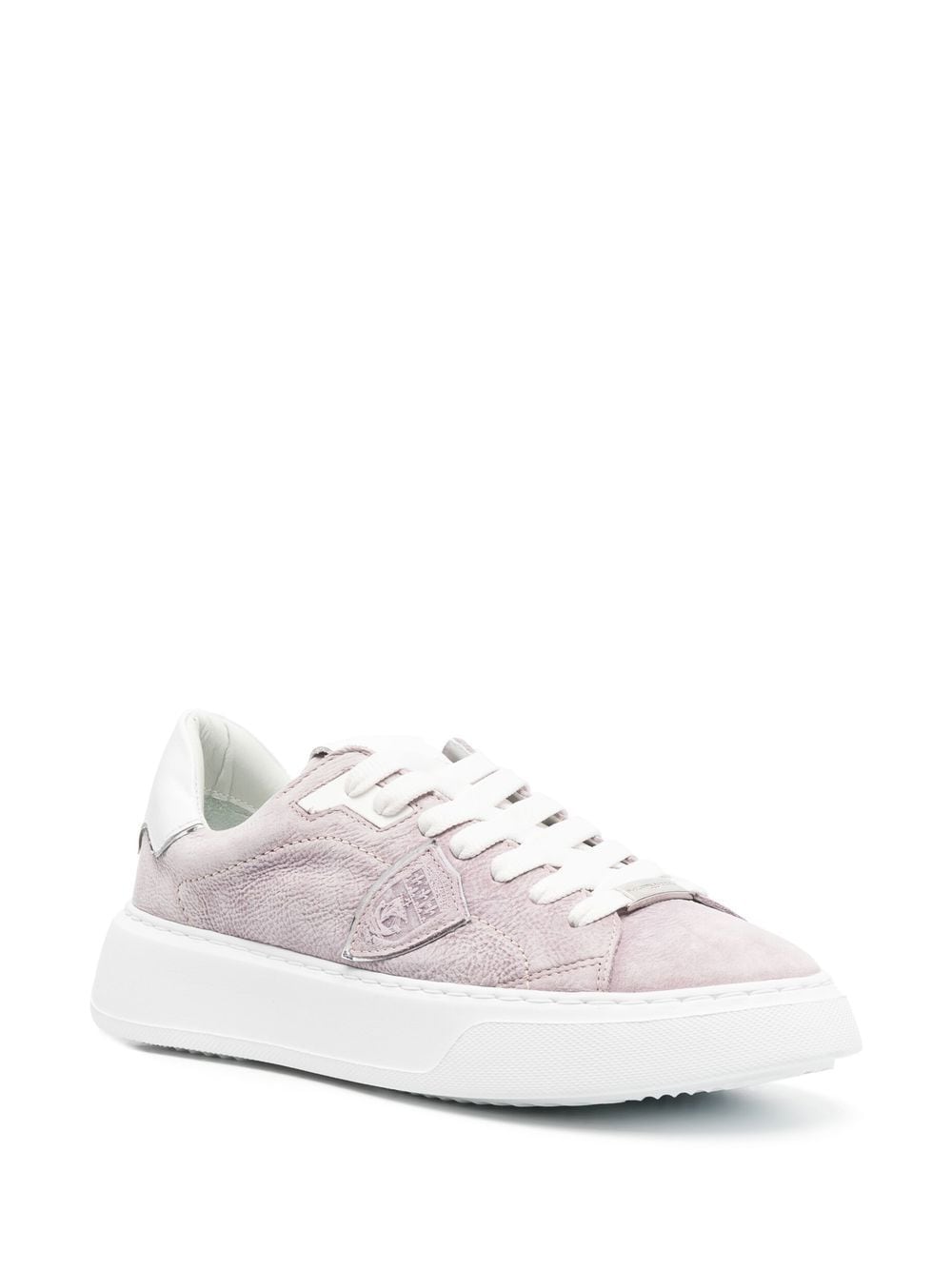 Shop Philippe Model Paris Temple Low-top Sneakers In Purple