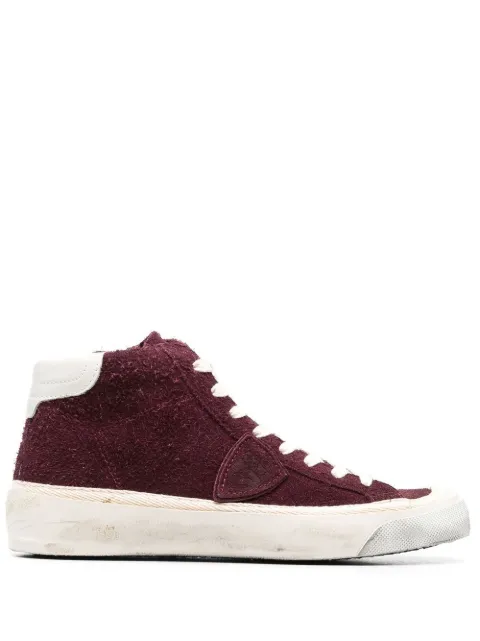 Philippe Model Paris distressed high-top sneakers
