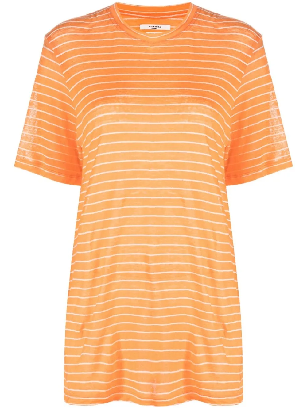 

Isabel Marant Étoile playera con rayas horizontales estampadas - Naranja