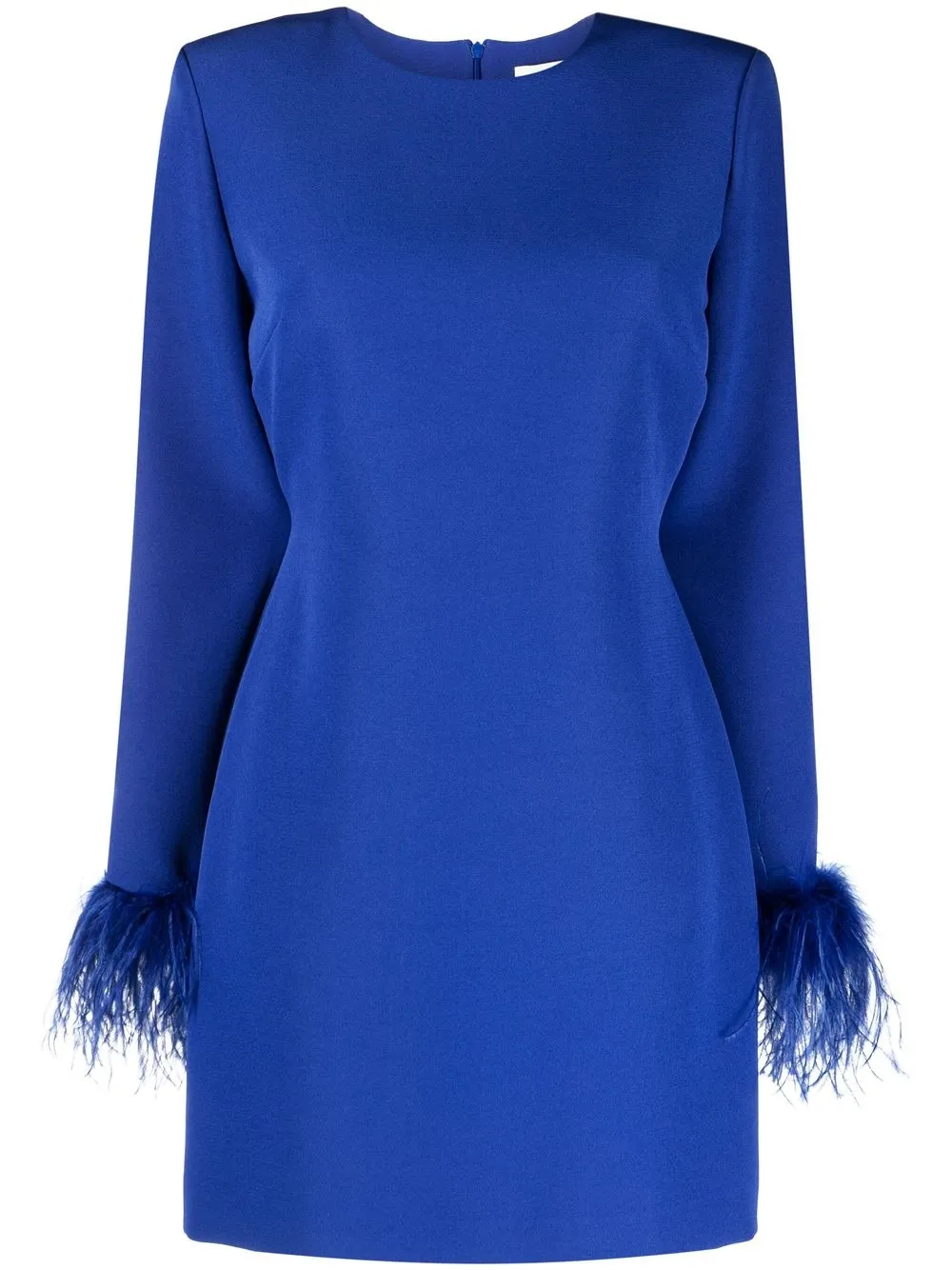 

P.A.R.O.S.H. feather-embellished mini dress - Blue