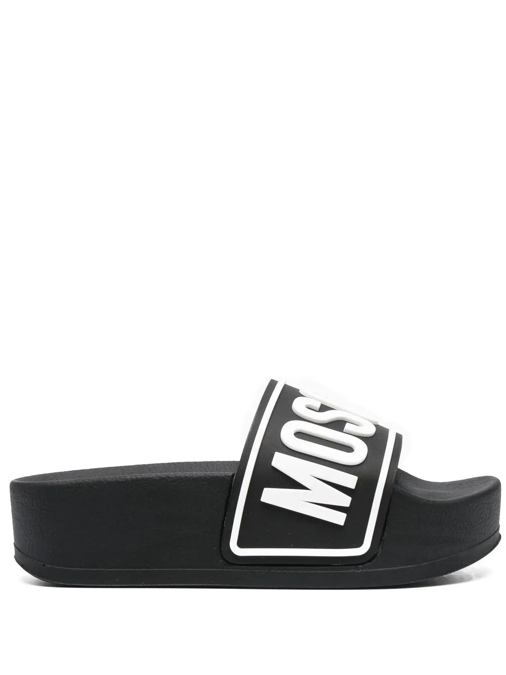 

Moschino flip flops con logo estampado - Negro