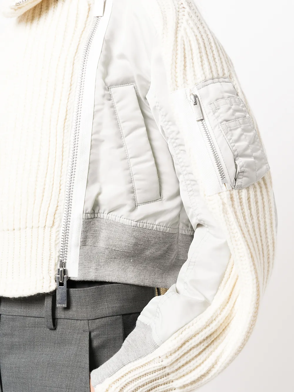Sacai ribbedpanel Jacket Farfetch