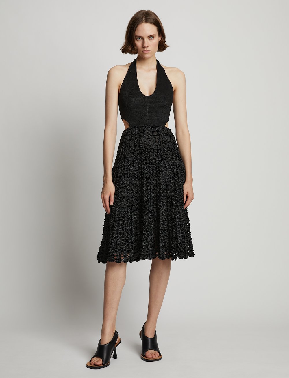 Crochet Knit Halter Dress