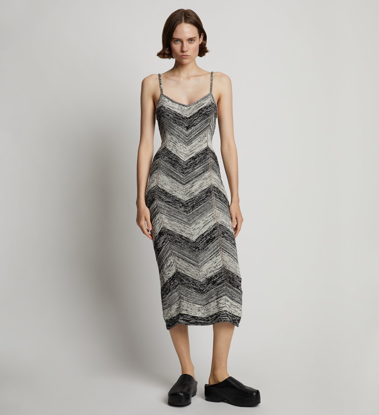Marled Stripe Knit Maxi Dress