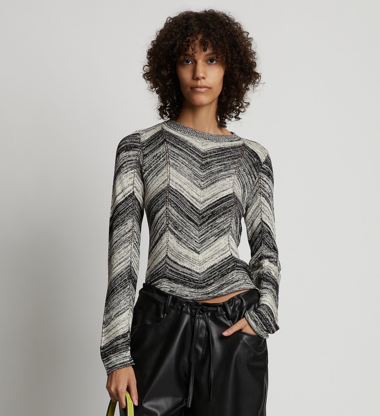 Marled Stripe Knit Sweater