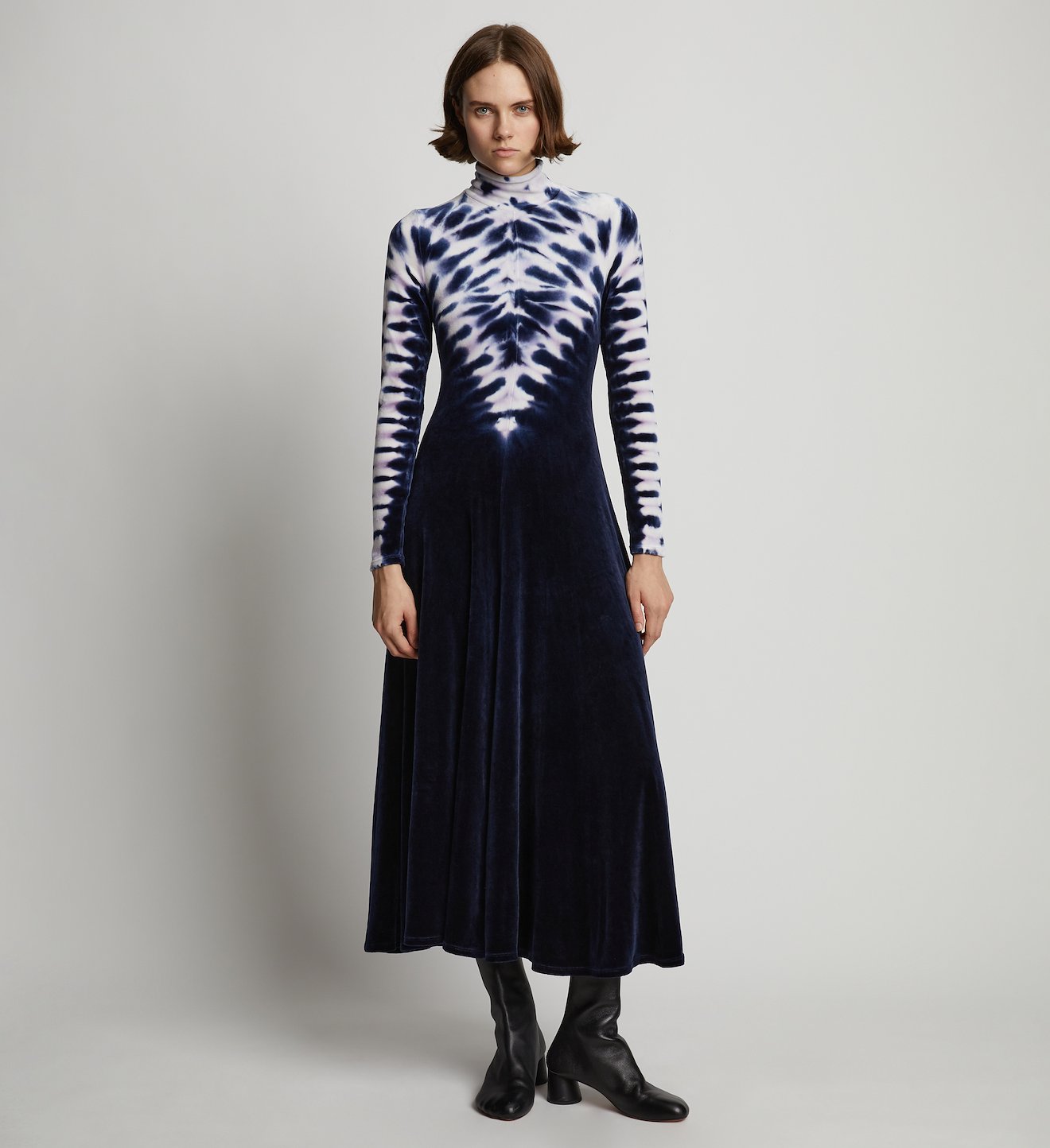 tie-dye velvet dress #1