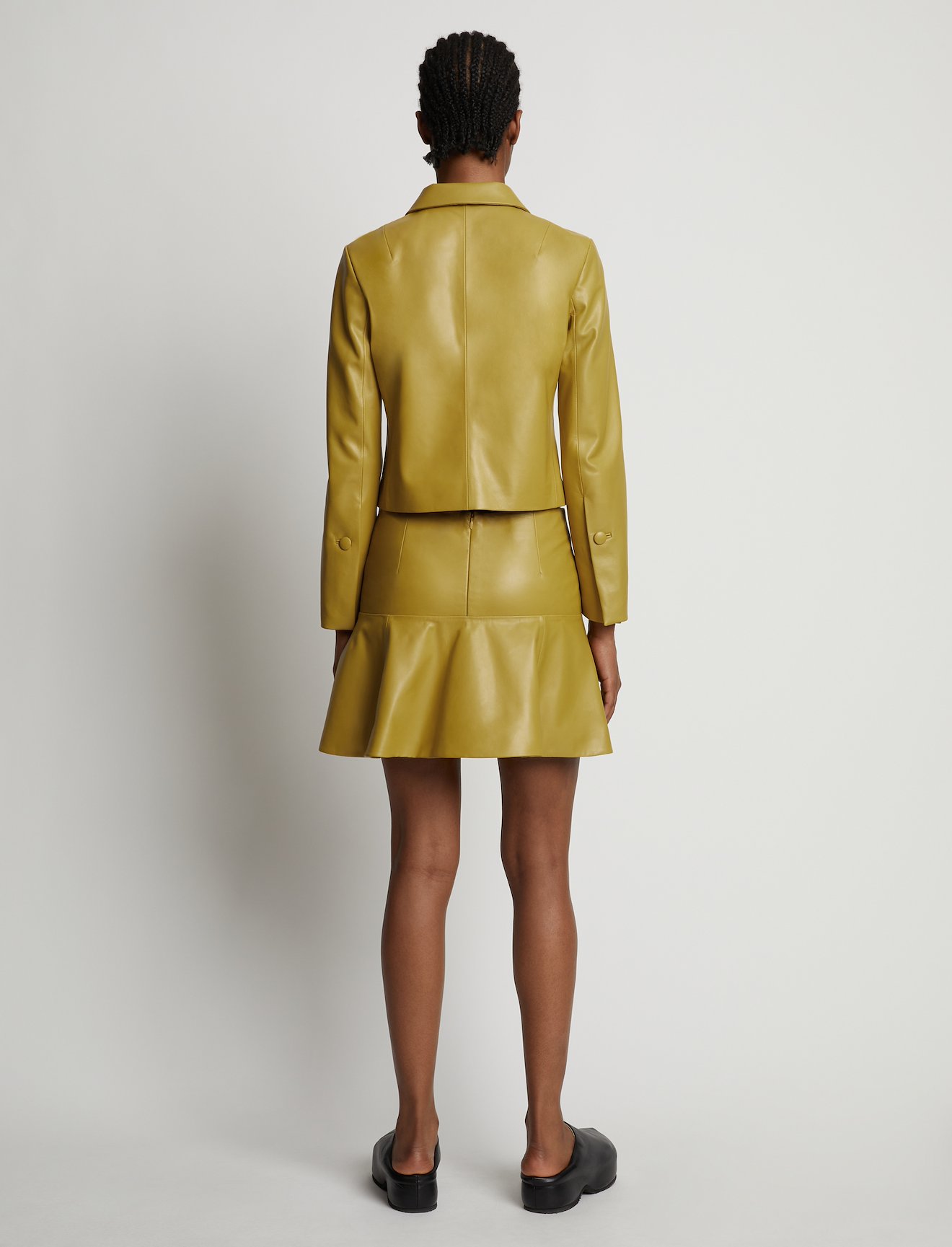 Leather Ruffle Mini Skirt #2