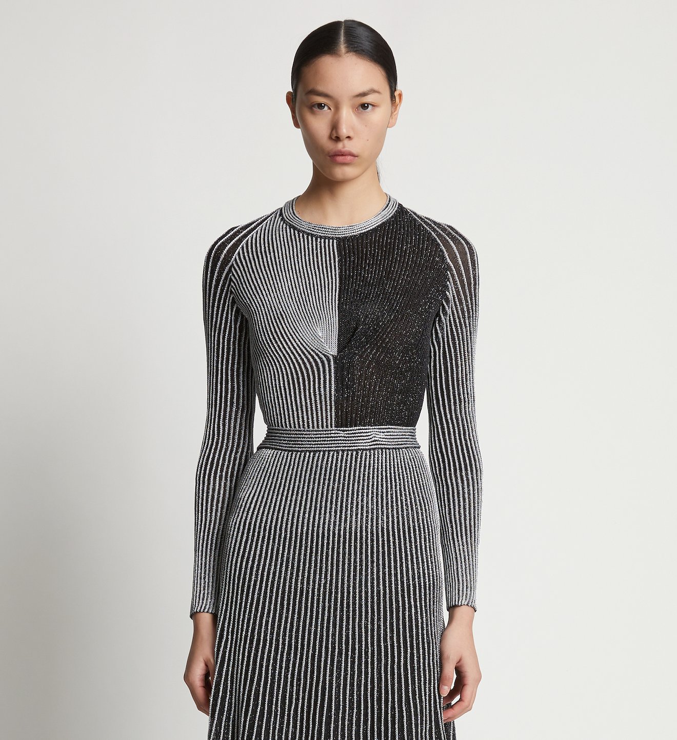 Metallic Rib Sweater
