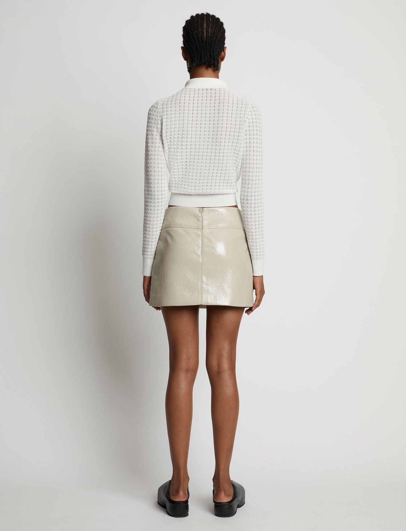 Sheer Cotton Long Sleeve Polo #3