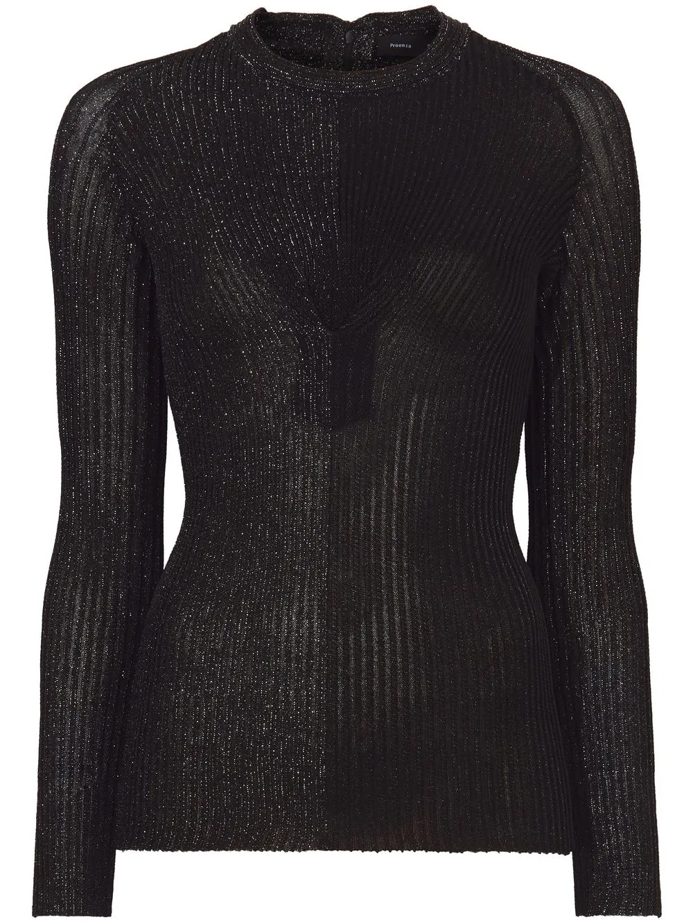 

Proenza Schouler metallic ribbed-knit top - Black