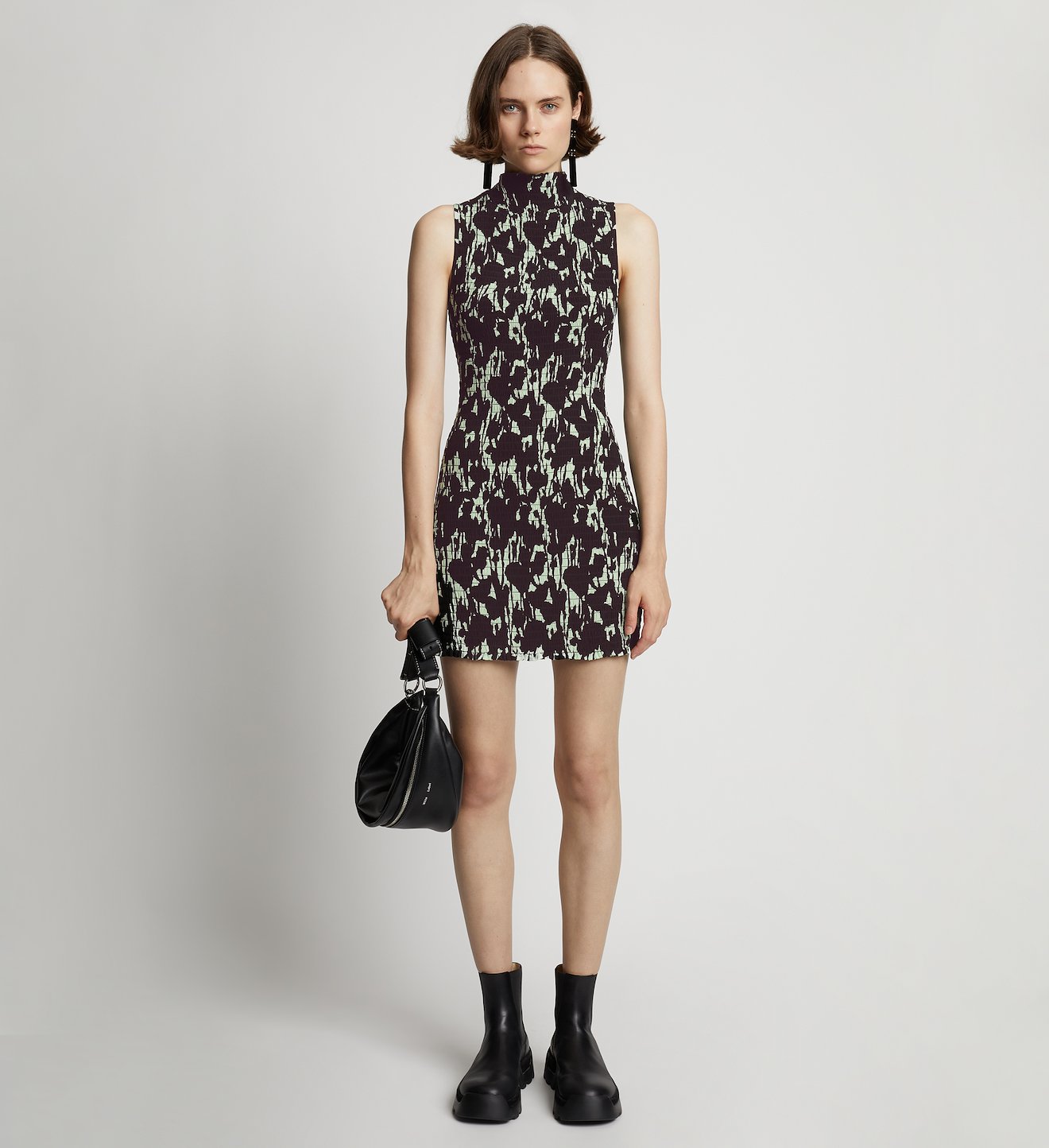Printed Smocked Mini Dress