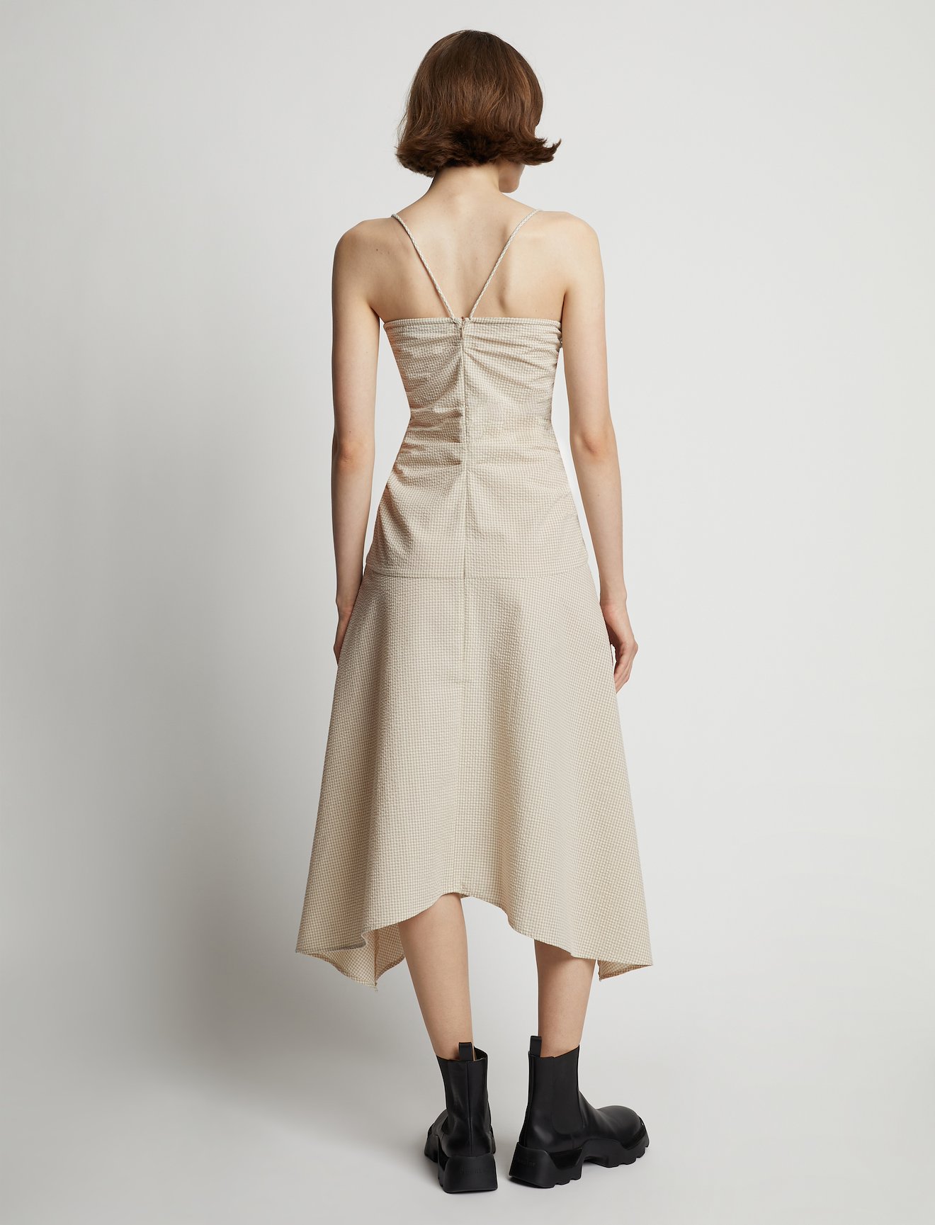 Gingham Ruched Strappy Dress #2